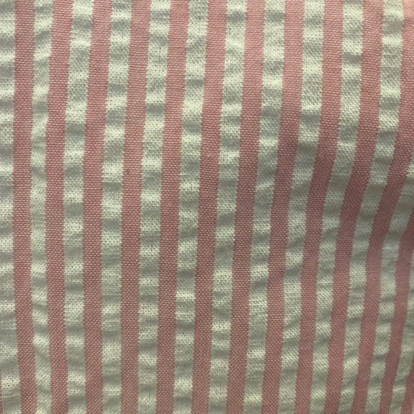 Duffield Lane Richland Ruffle SLV Dress in Pink NWT Cotton Seersucker Striped - Picture 4 of 9